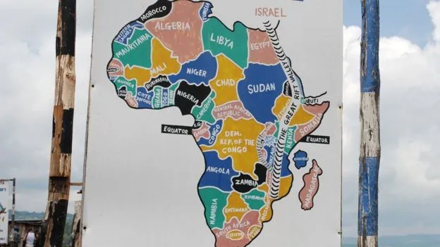 Mapa no Quênia mostra como a fenda pode separar uma parte do continente