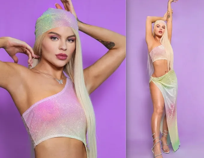 Luísa Sonza usou look com seios à mostra no MTV Miaw