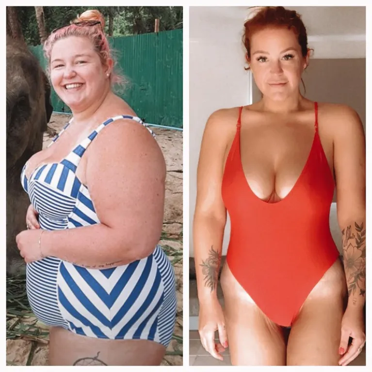 Mulher perde 80 kg depois de terminar 'relacionamento tóxico'