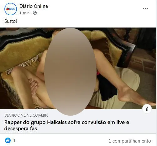 DOL é vítima de Fake News em montagem com imagem
pornográfica