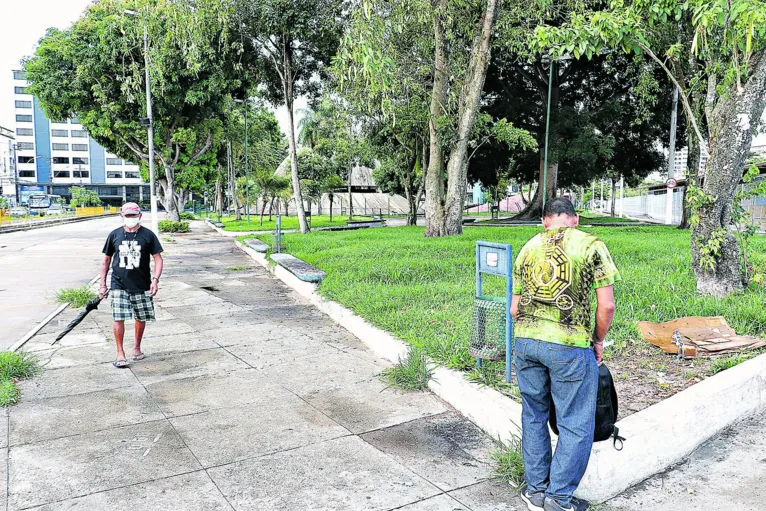A guarita da Guarda Municipal, da Praça da Leitura, foi removida do espaço.
