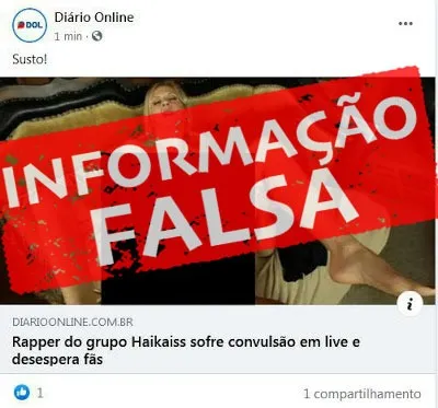 Investigado por disseminar notícias falsas, blogueiro compartilha foto falsa atribuída ao DOL