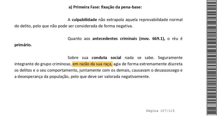 Juíza paranaense condena homem negro 'em razão da sua raça'