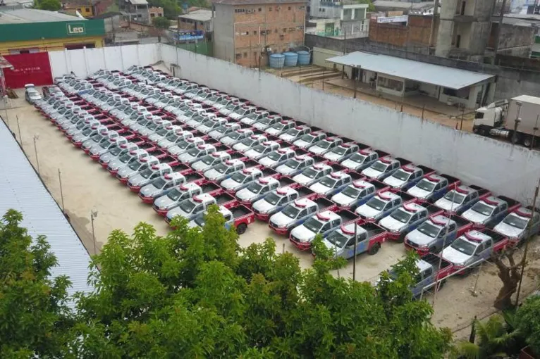 A nova frota da PM, exclusivamente com veículos Hilux e Duster, já começa a entrar em ação na próxima semana