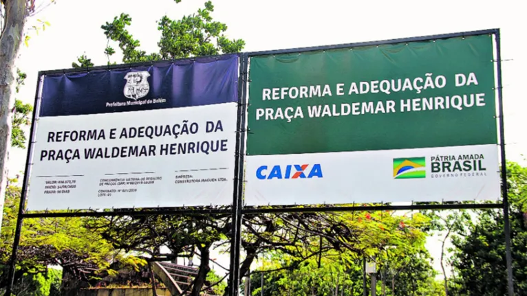 Prefeitura gasta mais de R$ 600 mil e Praça Waldemar Henrique segue abandonada