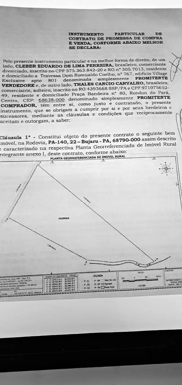  Documento mostra o real valor da fazenda comprada por um preço abaixo do mercado