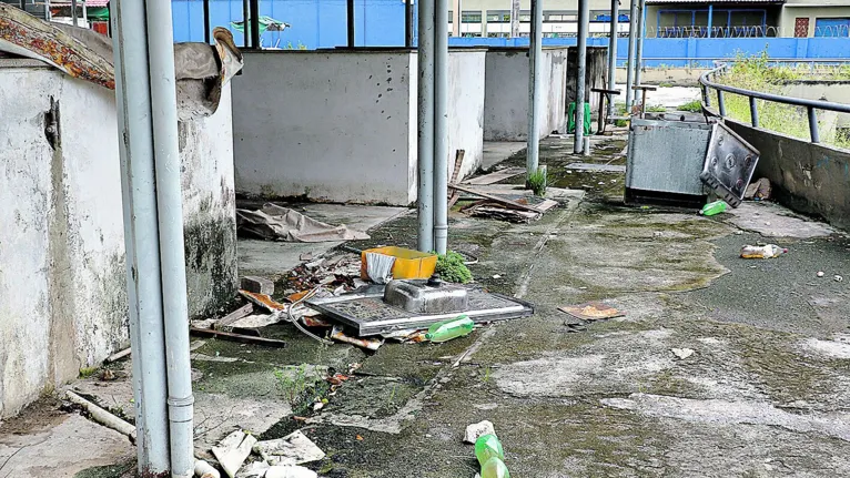 O Espaço da Palmeira também vive o mesmo drama de abandono total 