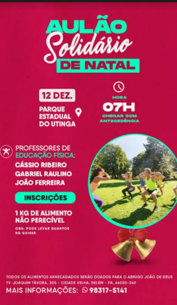 Aulão solidário vai arrecadar alimentos para abrigo