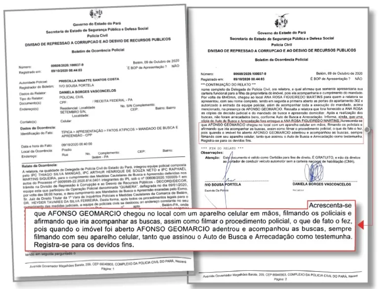 PM é acusado de intimidar equipe policial que fez busca e apreensão na casa da sogra do PGE Gilberto Martins. Veja o vídeo!