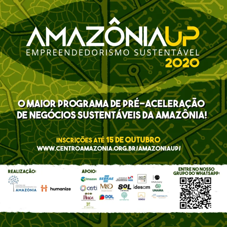 Programa Amazônia capacita jovens empreendedores de graça. Inscrições terminam na quinta-feira (15)