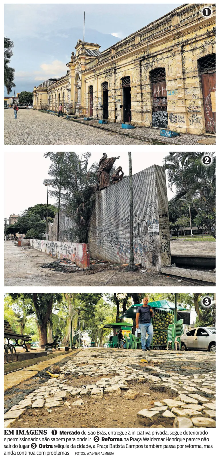 Abandonada pela Prefeitura, Belém precisa de inúmeros cuidados