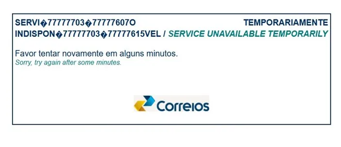 Correios anuncia que rastreamento de encomendas está fora do ar