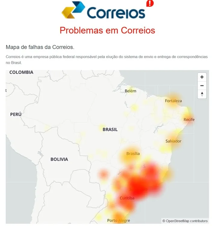 Maiores cidades são as mais afetadas pela instabilidade de acordo com usuários