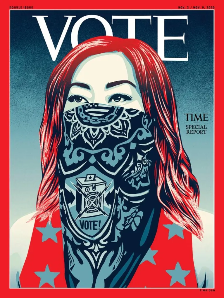 Revista "Time" mudou como seu nome aparece na capa pela primeira vez na história: "Vote"