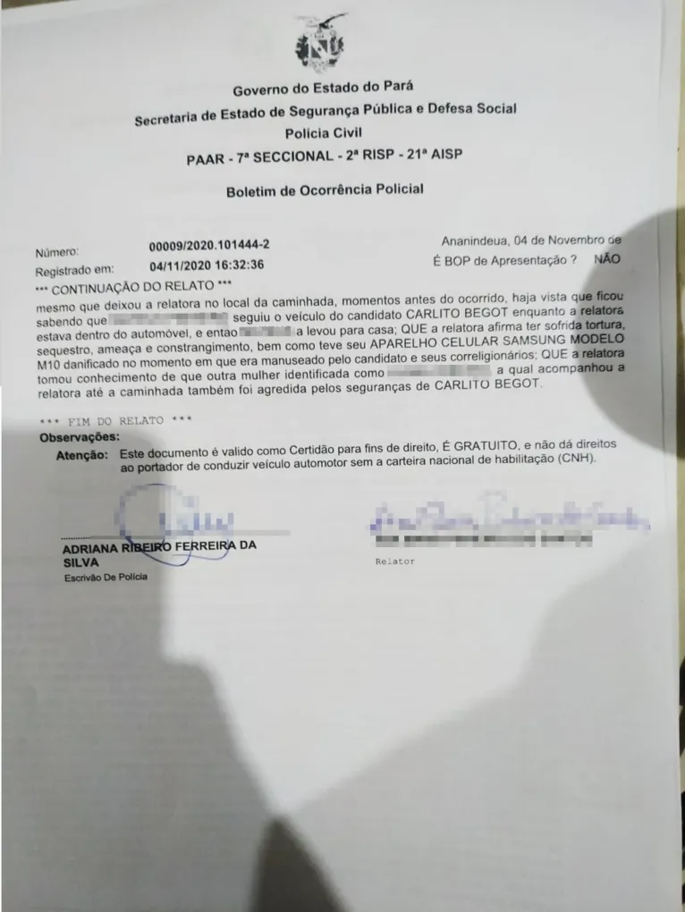 Candidato à prefeitura de Ananindeua, Carlito Begot é denunciado por sequestro e tortura