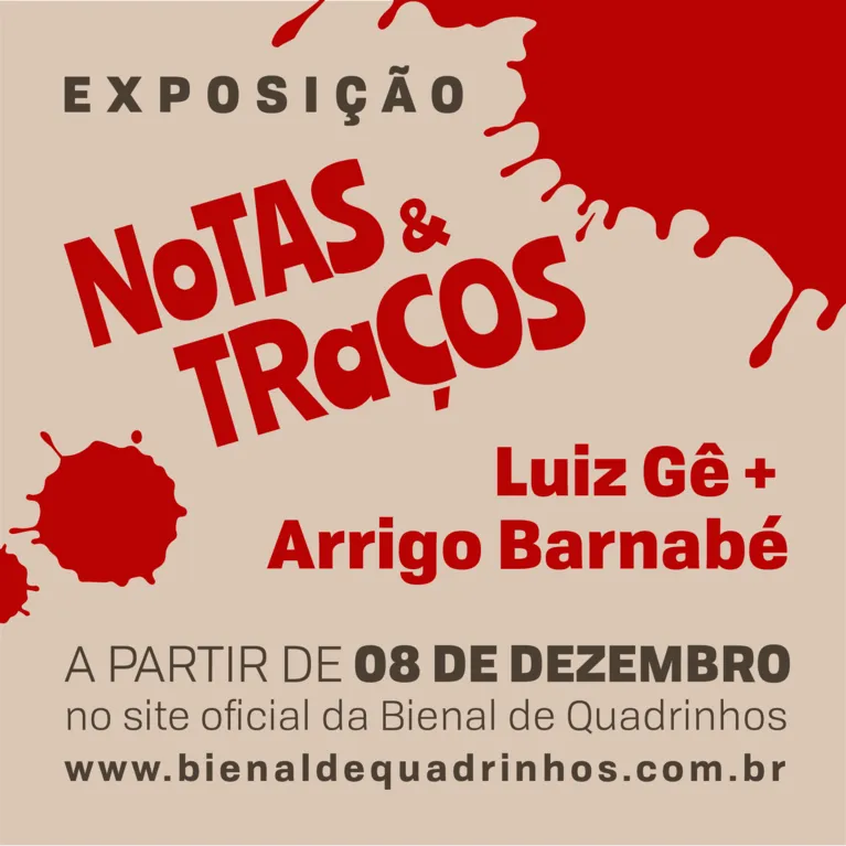Bienal de Quadrinhos realiza exposição online com obras de Luiz Gê e Arrigo Barnabé