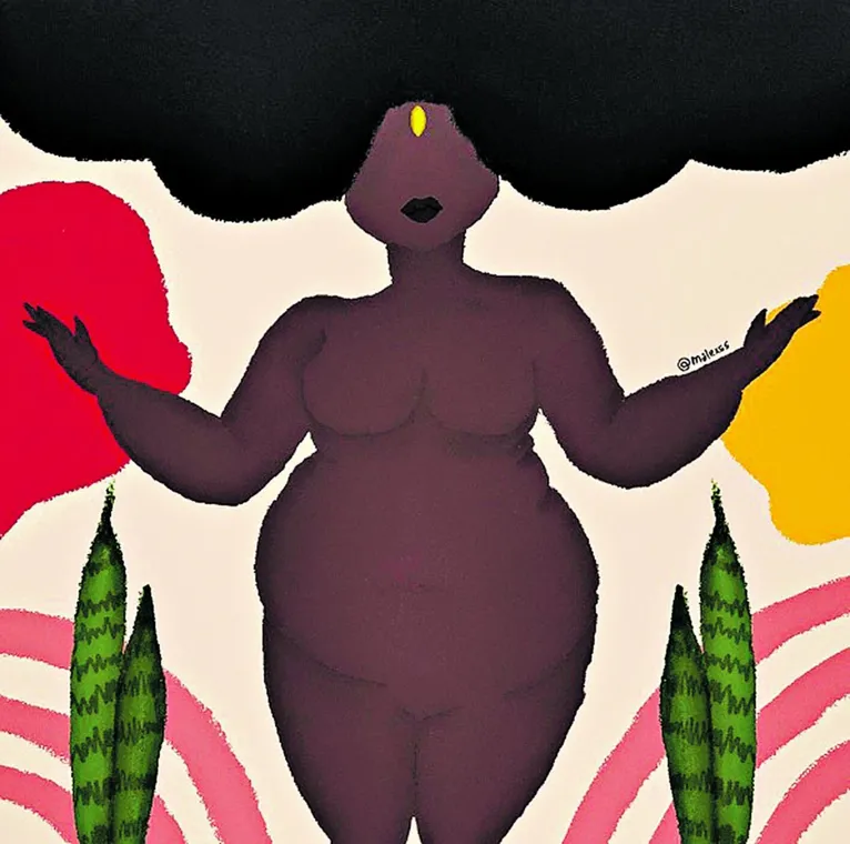 lustração de Malexss sobre a potência das mulheres não brancas