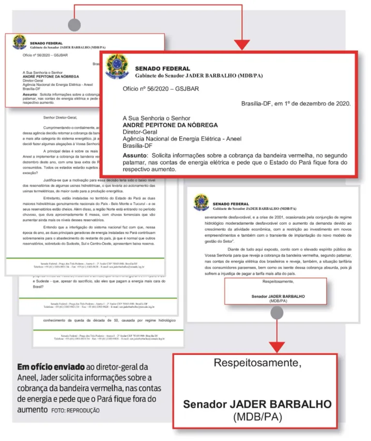 Jader cobra da Aneel justificativas para aumento da conta de
luz