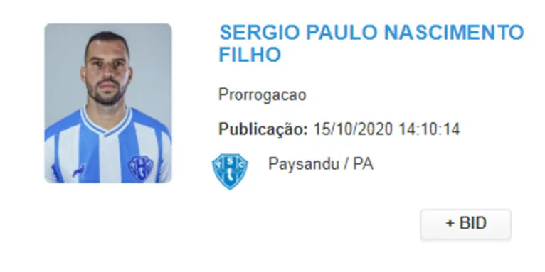 Volante tem contrato prorrogado com o Paysandu para a Série C