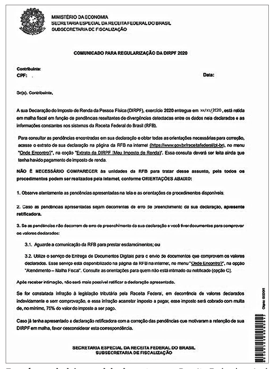 Cinco mil paraenses retidos na malha fina receberão cartas da Receita Federal