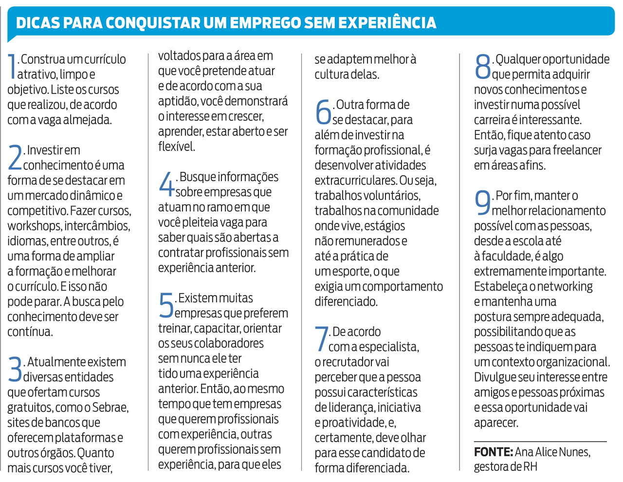 Saiba como conseguir emprego sem experiência profissional