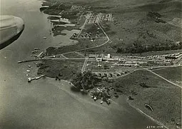 Vista aérea de Fordlândia em 1934.