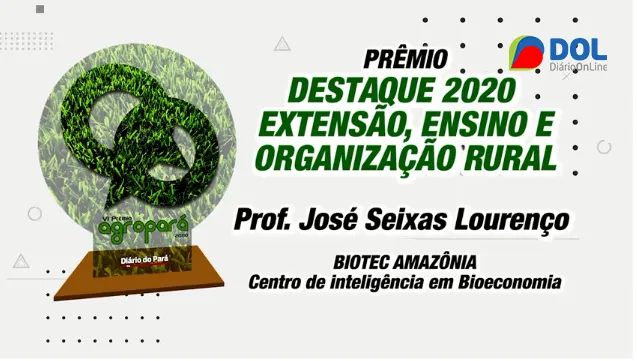 Professor José Lourenço ganha troféu Agropará