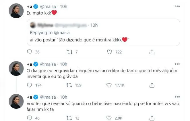 Maisa Silva comenta sobre possível gravidez e assédio 