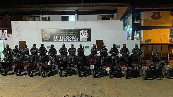 Onze motocicletas roubadas foram apreendidas.
