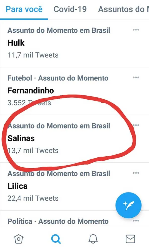 Salinas fica entre os assuntos mais comentados do Twitter após proibição de festas