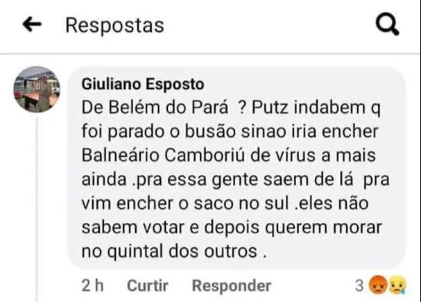 Homem destila ódio a paraenses na internet após acidente que matou 19 pessoas