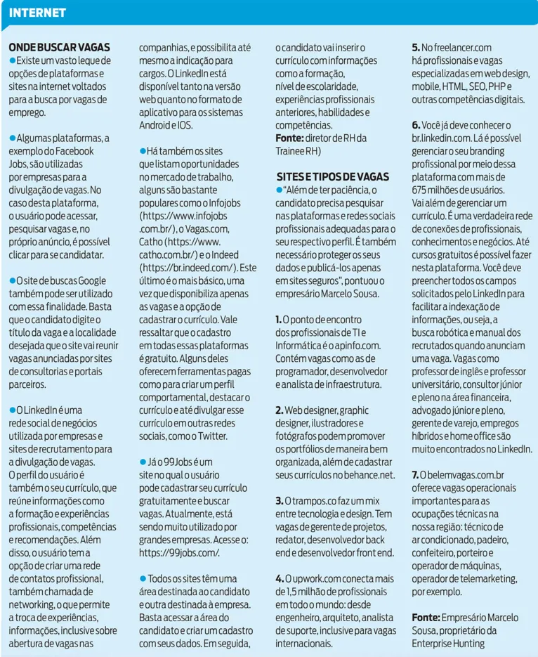 Onde buscar vagas de emprego na internet? Opções não faltam