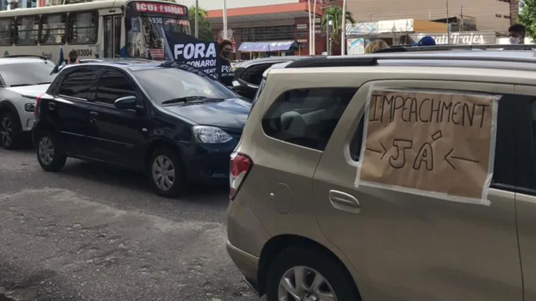 Paraenses fazem carreata contra Bolsonaro em Belém; veja imagens!