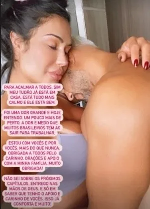 Belo ganha colo de Gracyanne em casa após passar noite na cadeia