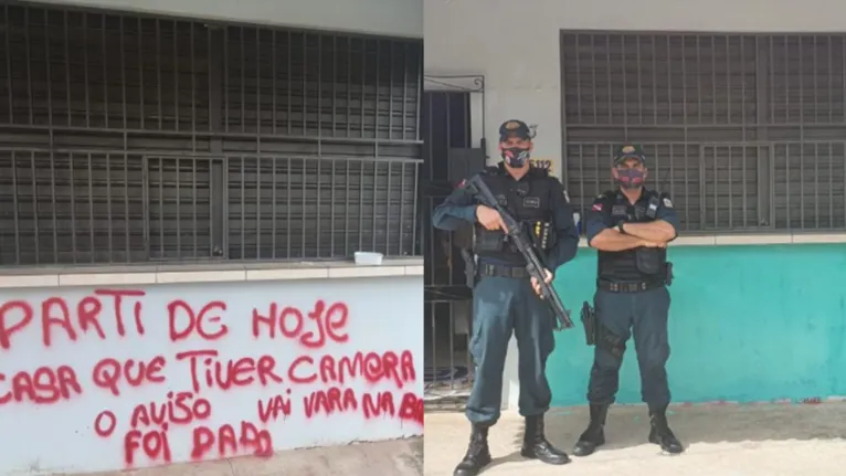  A população denunciou que os moradores estavam sendo ameaçados por membros da facção criminosa e PMs ocuparam a área.