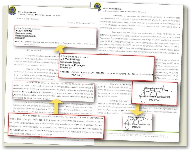 Jader solicita ao MEC o retorno do Programa de Bolsa Permanência