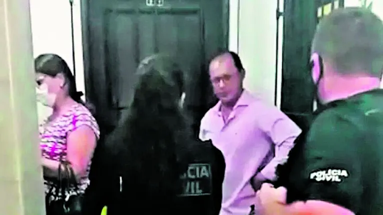 Geomárcio Alves, subordinado ao chefe do MPE, durante operação policial que investigava Sérgio Amorim 