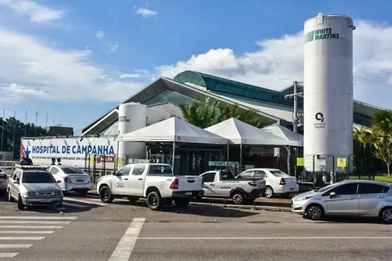 A usina de oxigênio já está abastecendo o Hospital de Campanha de Belém