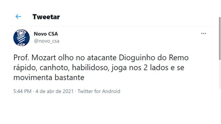 Dioguinho é a maior preocupação do CSA na Copa Brasil