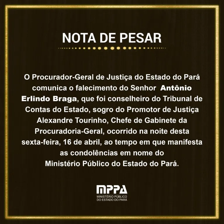 Morre ex-conselheiro do TCE Erlindo Braga