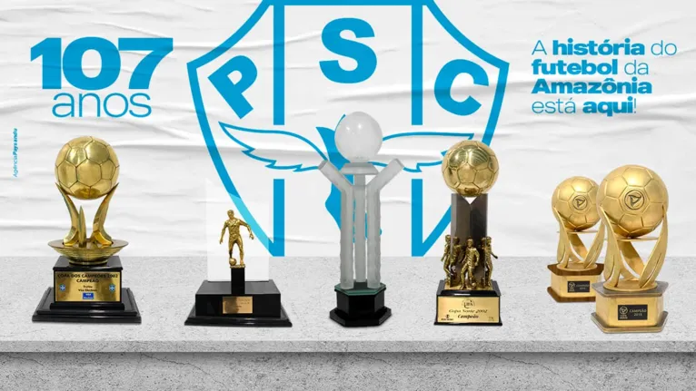Exposição vai mostrar troféus do Paysandu nas lojas do clube