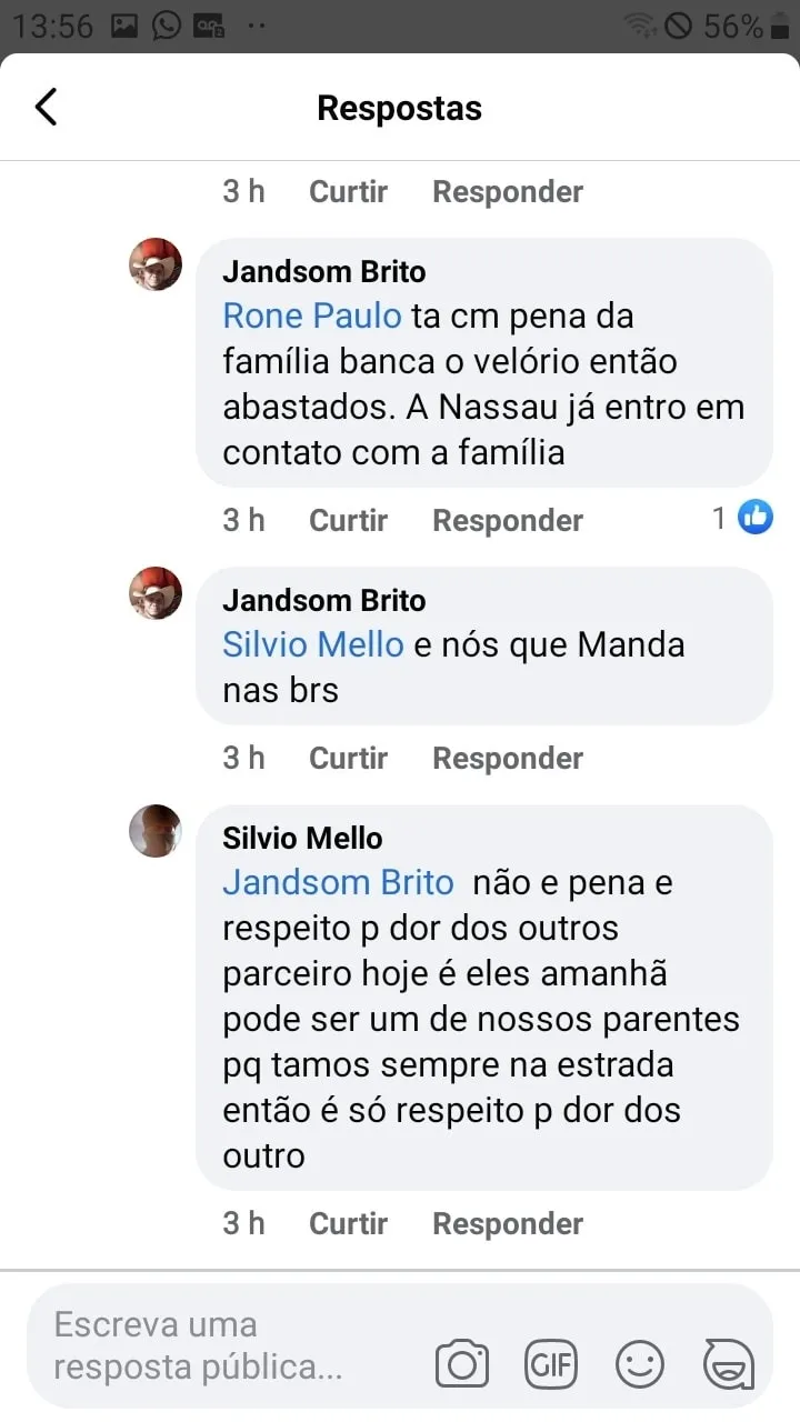 Caminhoneiro debocha da família que morreu em acidente