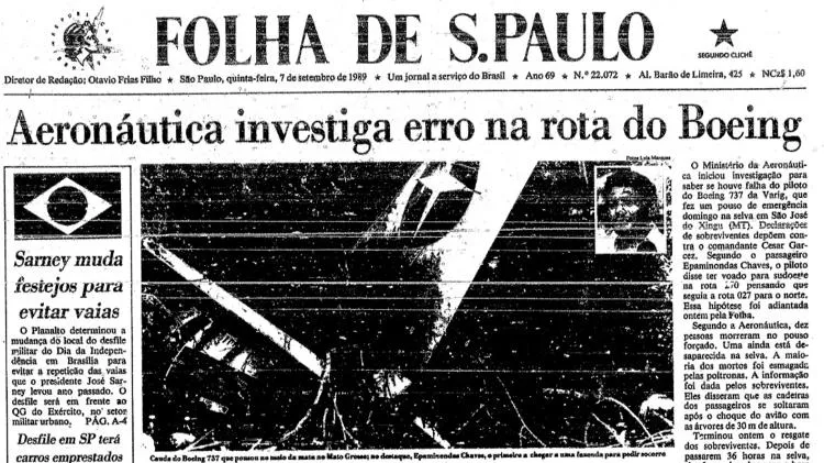 Acidente aconteceu em 3 de setembro de 1989