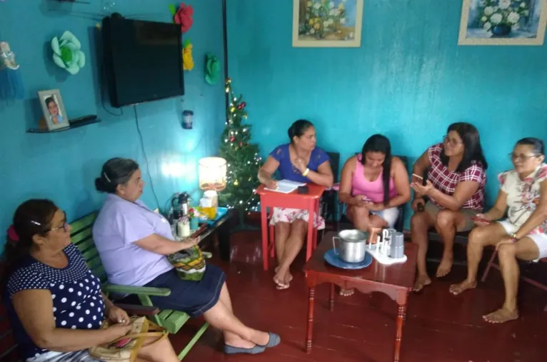 Reunião de mulheres para formação  da Comissão, em 2019. 