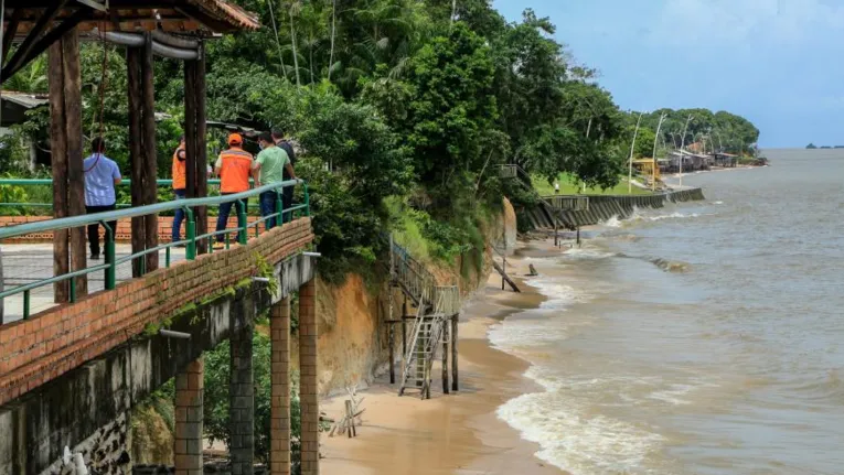 Defesa Civil de Belém alerta para risco de deslizamentos em praias de Mosqueiro