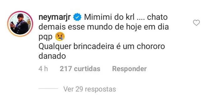 ‘Mimimi do caralh*’, diz Neymar sobre peruca black no BBB