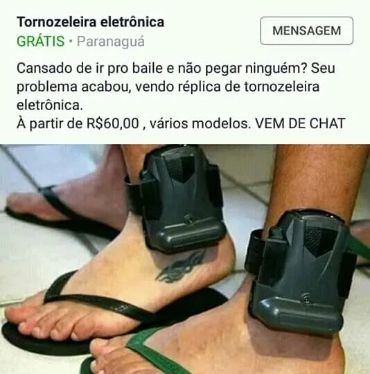 Homem usa tornozeleira de criminoso para atrair mulheres
