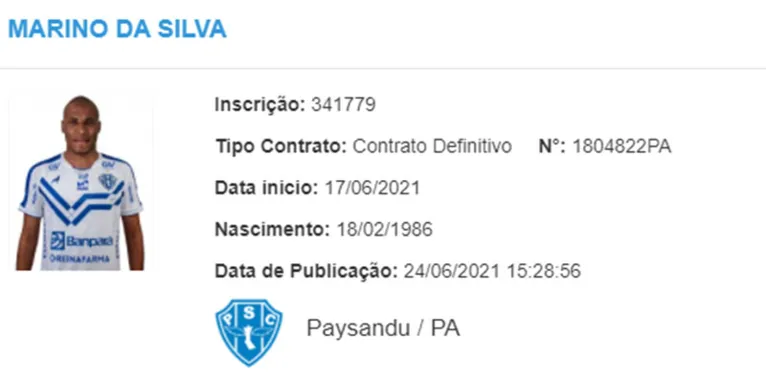 Novo jogador já pode estrear pelo Paysandu na Série C