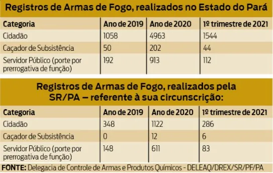 Pedidos de registro de armas disparam no estado do Pará