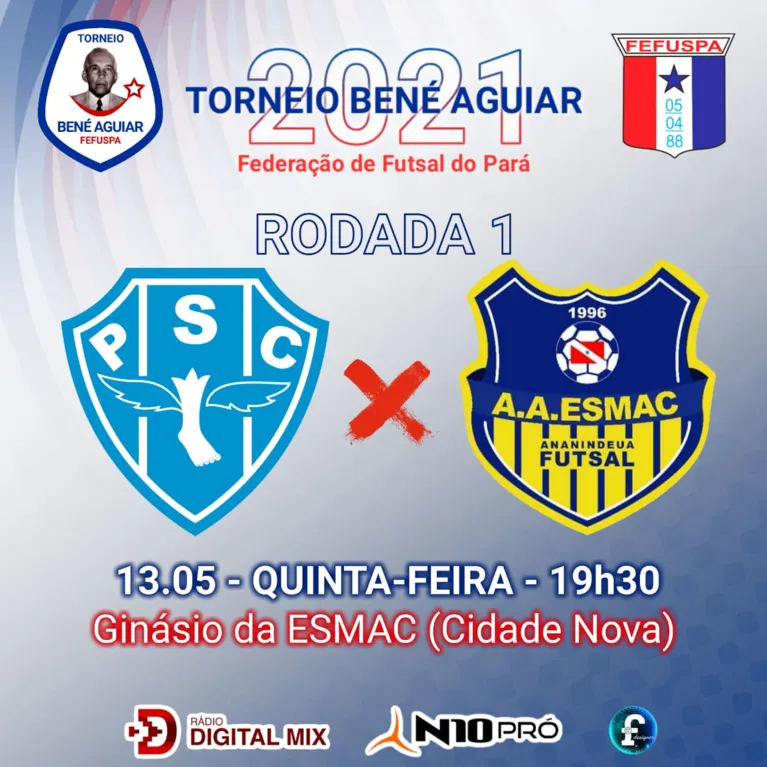 Esmac e Paysandu fazem duelo no torneio de futsal